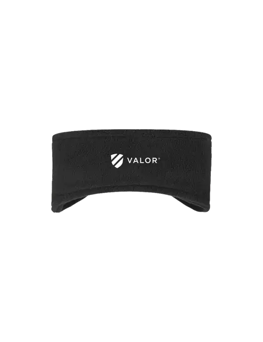 Black Stretch Fleece Headband w/Valor Logo