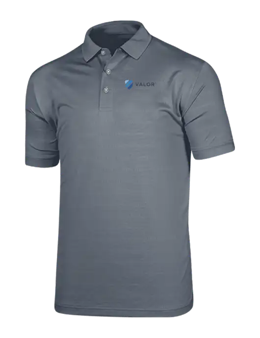 Callaway Vibrant Light Grey Ventilated Polo w/Valor Logo