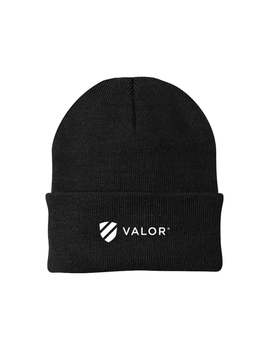 Black Knit Cap w/Valor Logo