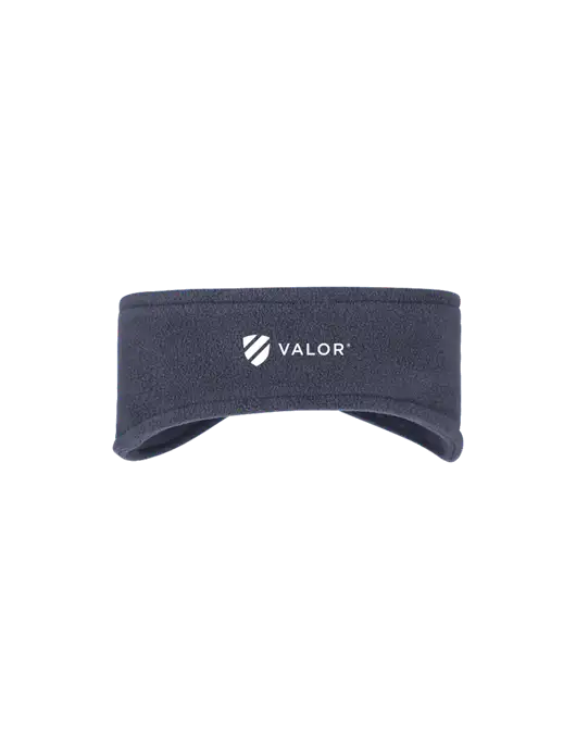 Navy Stretch Fleece Headband w/Valor Logo