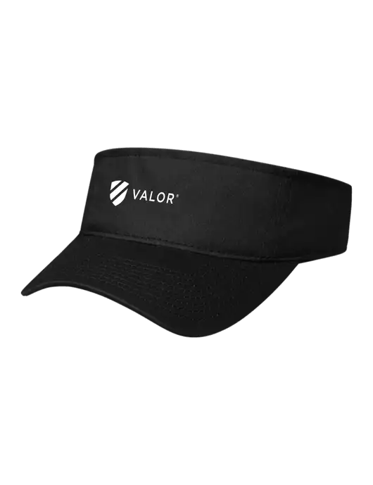 Black Cap Visor w/Valor Logo