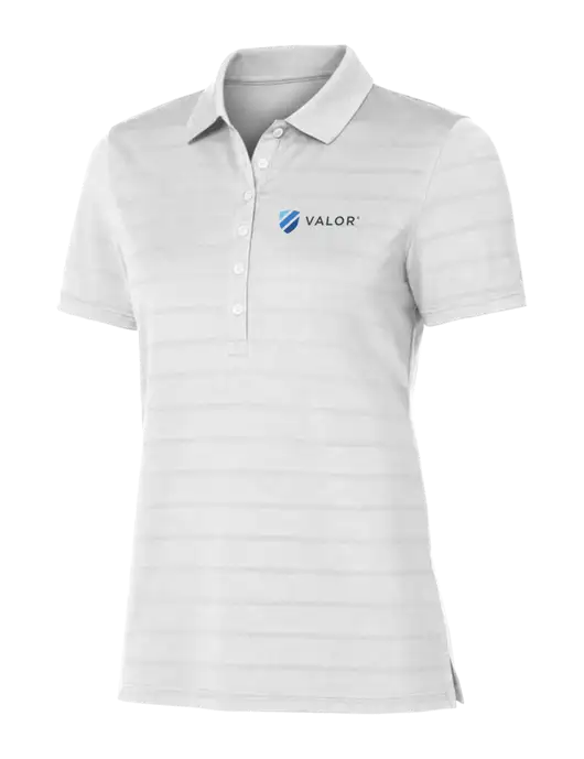 Callaway Womens Bright White Ventilated Polo w/Valor Logo