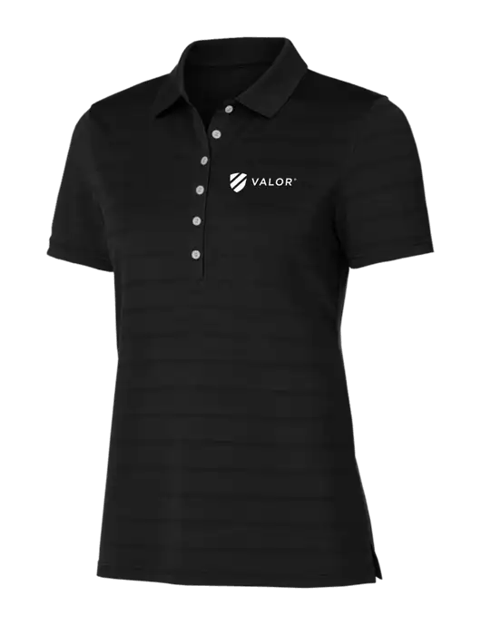 Callaway Womens Black Ventilated Polo w/Valor Logo