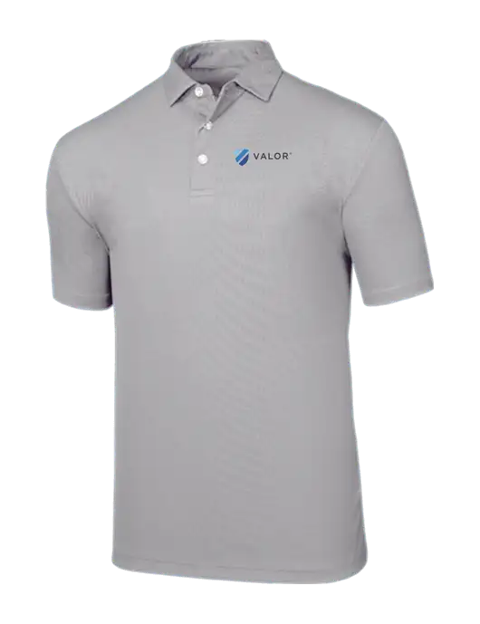 Callaway Birdseye Light Grey Polo w/Valor Logo