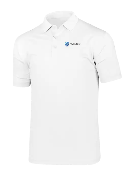 Callaway Vibrant Bright White Ventilated Polo w/Valor Logo