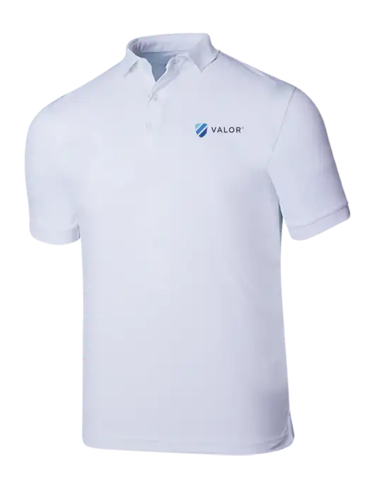 Callaway Ottoman Bright White Polo w/Valor Logo