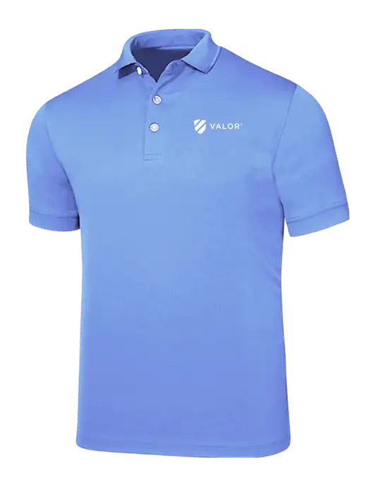 Callaway Ottoman Light Blue Polo w/Valor Logo