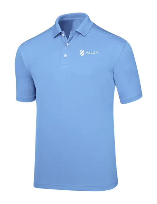 Callaway Core Light Blue Performance Polo w/Valor Logo