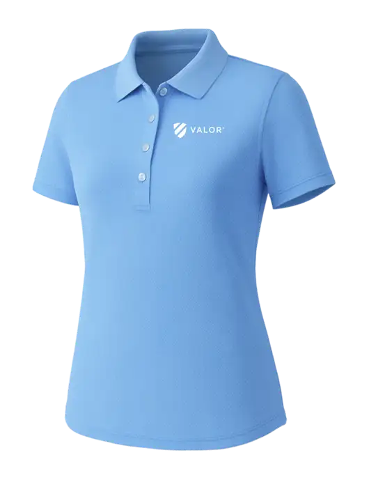 Callaway Womens Core Light Blue Performance Polo w/Valor Logo