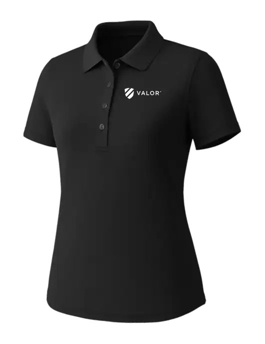 Callaway Womens Core Black Performance Polo w/Valor Logo