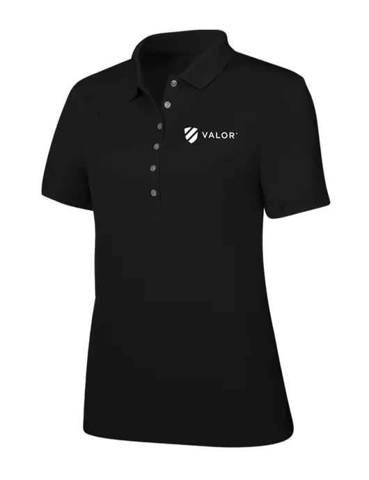 Callaway Womens Ottoman Black Polo w/Valor Logo
