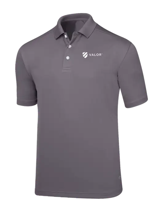 Callaway Core Medium Grey Performance Polo w/Valor Logo