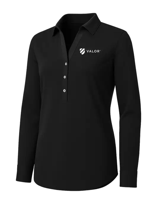 Womens Black City Stretch Shirt w/Valor Logo