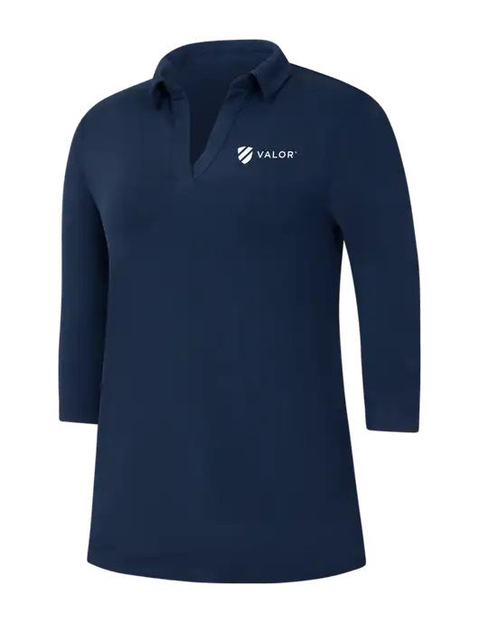 Navy Womens Luxe Knit Tunic w/Valor Logo
