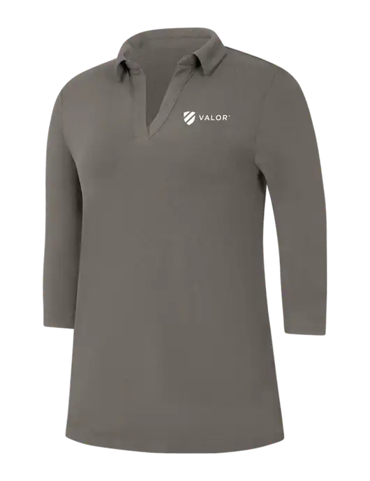 Womens Dark Grey Luxe Knit Tunic w/Valor Logo