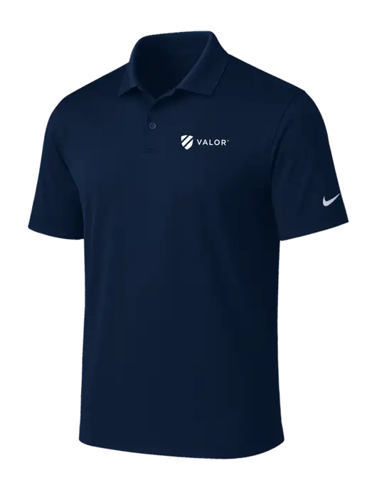 NIKE Navy Victory Solid Polo w/Valor Logo
