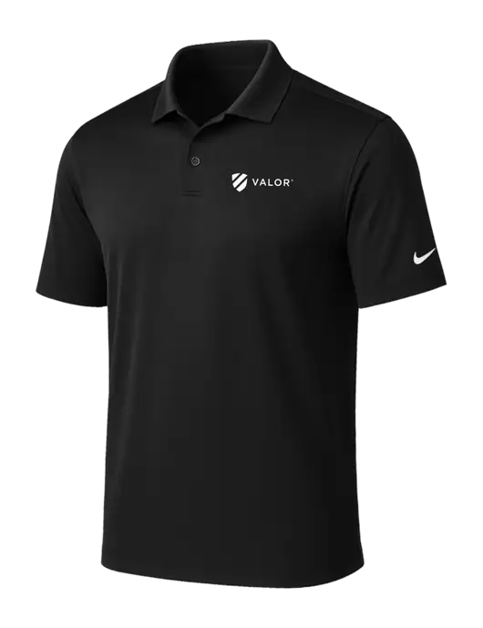 NIKE Black Victory Solid Polo w/Valor Logo