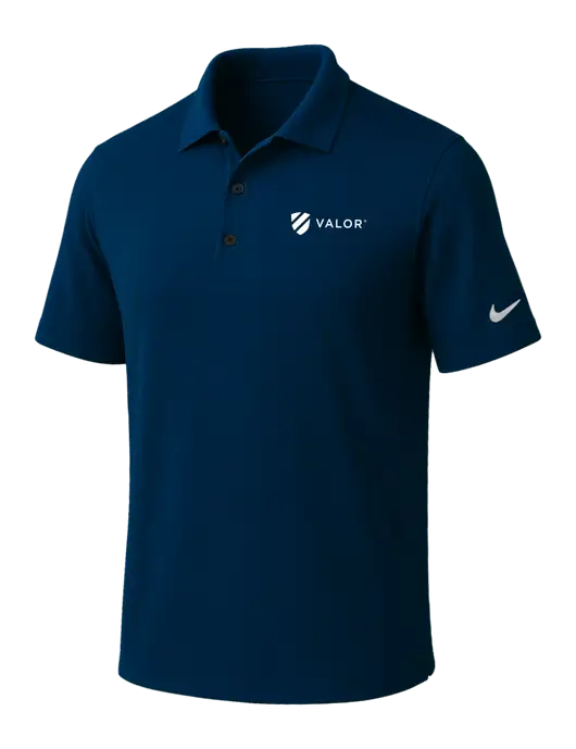 NIKE Navy Dri-Fit Micro Pique Polo w/Valor Logo