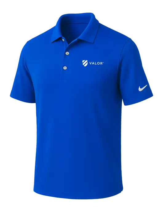 NIKE Royal Dri-Fit Micro Pique Polo w/Valor Logo