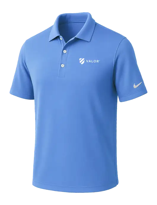 NIKE Carolina Blue Dri-Fit Micro Pique Polo w/Valor Logo