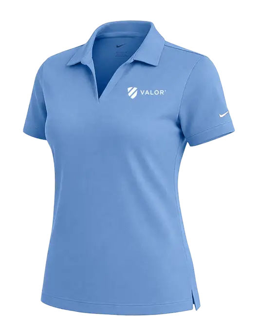 NIKE Carolina Blue Womens Dri-Fit Micro Pique Polo w/Valor Logo
