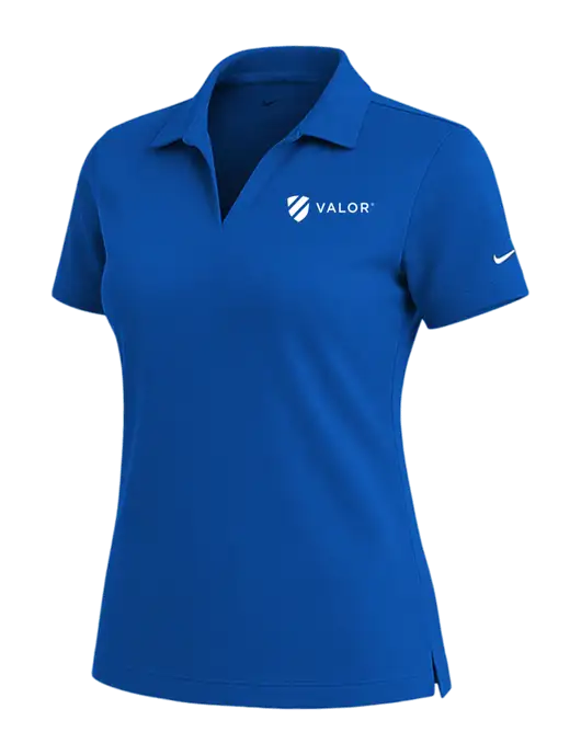 NIKE Royal Womens Dri-Fit Micro Pique Polo w/Valor Logo