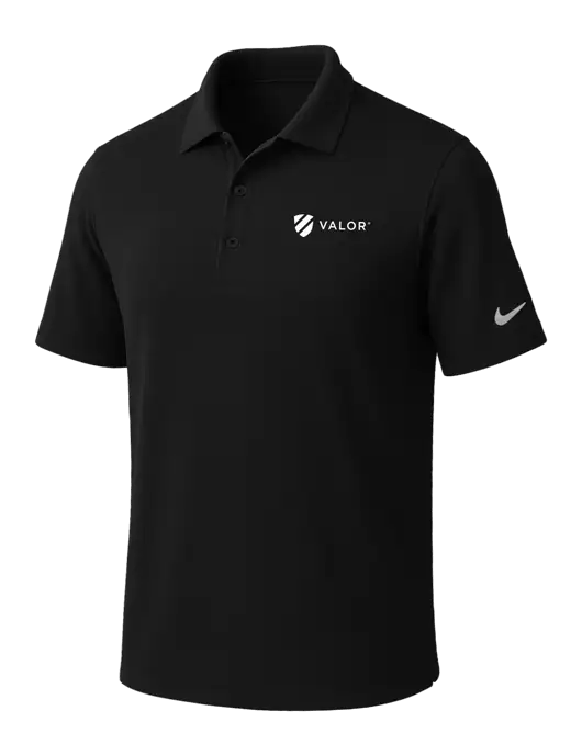 NIKE Black Dri-Fit Micro Pique Polo w/Valor Logo