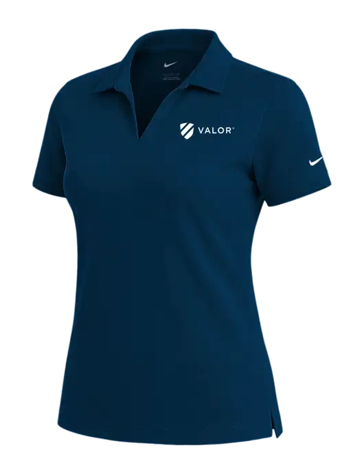 NIKE Navy Womens Dri-Fit Micro Pique Polo w/Valor Logo