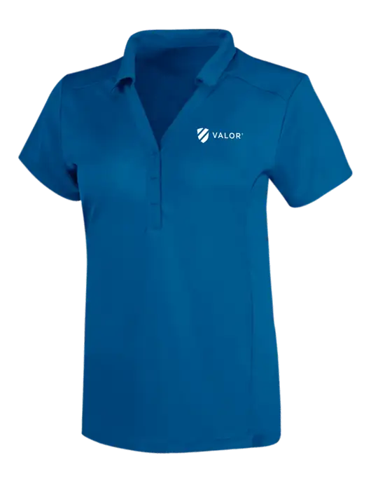 OGIO Royal Blue Womens Framework Polo w/Valor Logo