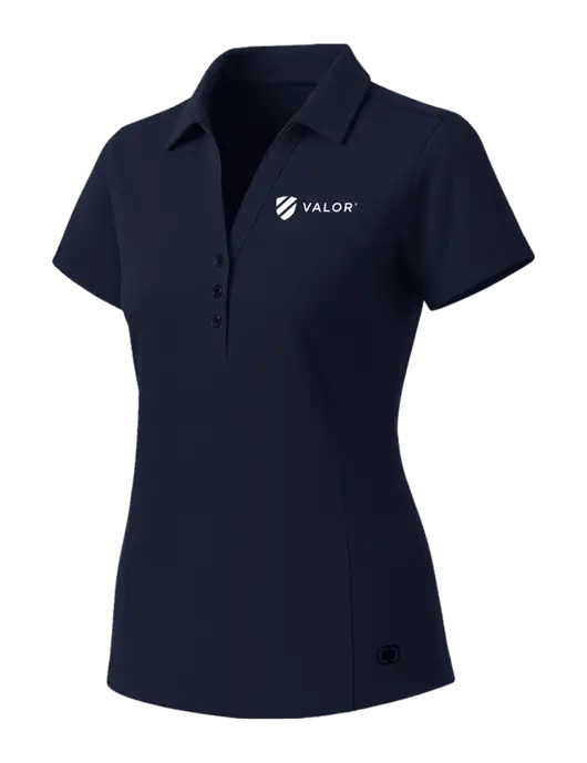OGIO Womens Navy ONYX Polo w/Valor Logo
