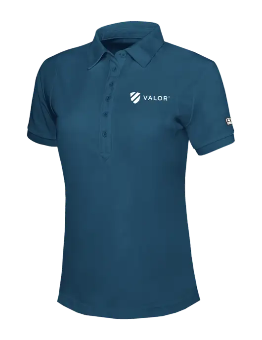 OGIO Womens Light Navy Jewel Polo w/Valor Logo