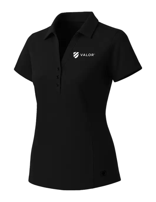 OGIO Womens Blacktop ONYX Polo w/Valor Logo