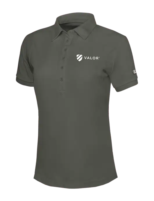 OGIO Womens Medium Grey Jewel Polo w/Valor Logo