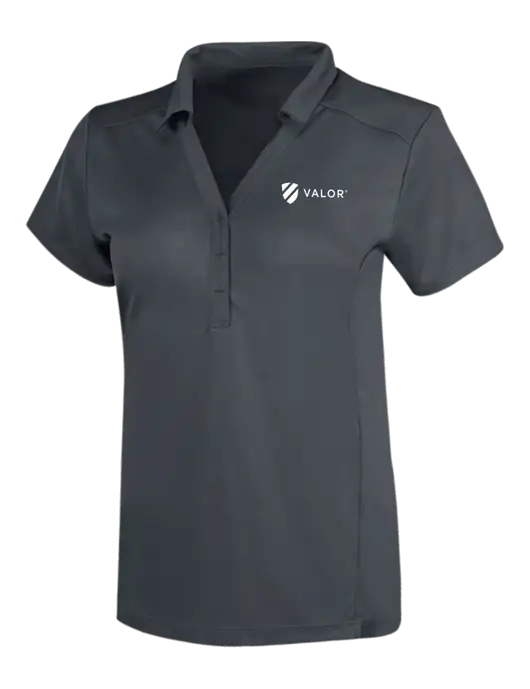 OGIO Dark Grey Womens Framework Polo w/Valor Logo
