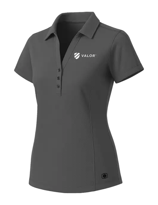 OGIO Womens Medium Grey ONYX Polo w/Valor Logo
