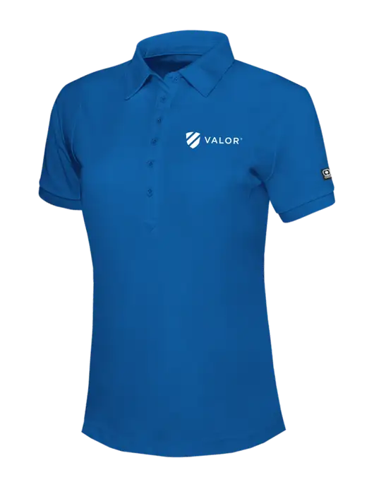 OGIO Womens Royal Blue Jewel Polo w/Valor Logo