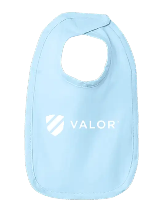 Rabbit Skins Light Blue Infant Premium Jersey Bib w/Valor Logo