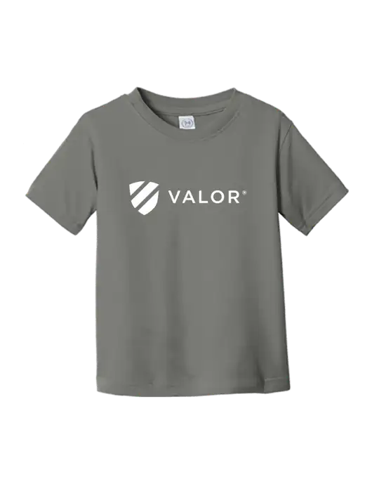 Rabbit Skins Charcoal Toddler Fine Jersey Tee w/Valor Logo