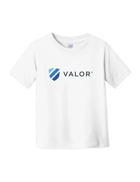 Rabbit Skins White Toddler Fine Jersey Tee w/Valor Logo