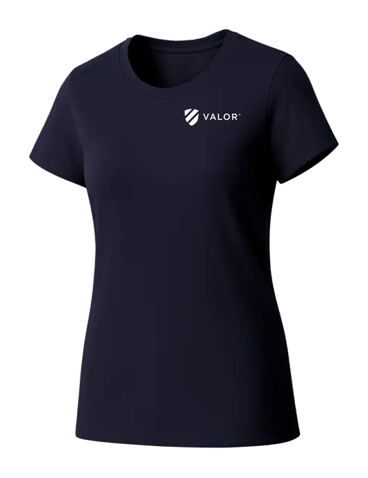 Womens Seriously Soft New Navy T-Shirt w/Valor Logo