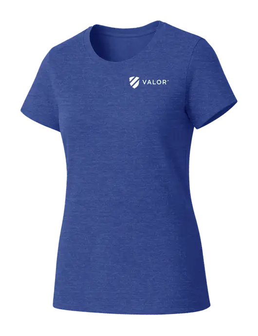 Womens Seriously Soft Royal Frost T-Shirt w/Valor Logo