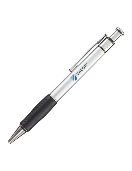 Malta Silver Pen - Black Ink w/Valor Logo
