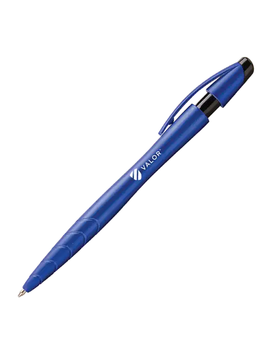 Awali Blue Metallic Pen - Black Ink w/Valor Logo