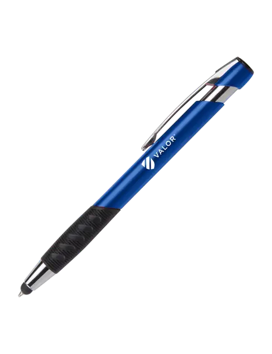 Alize Blue Stylus Black Ink Pen w/Valor Logo