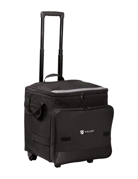 Black Rolling Cooler w/Valor Logo