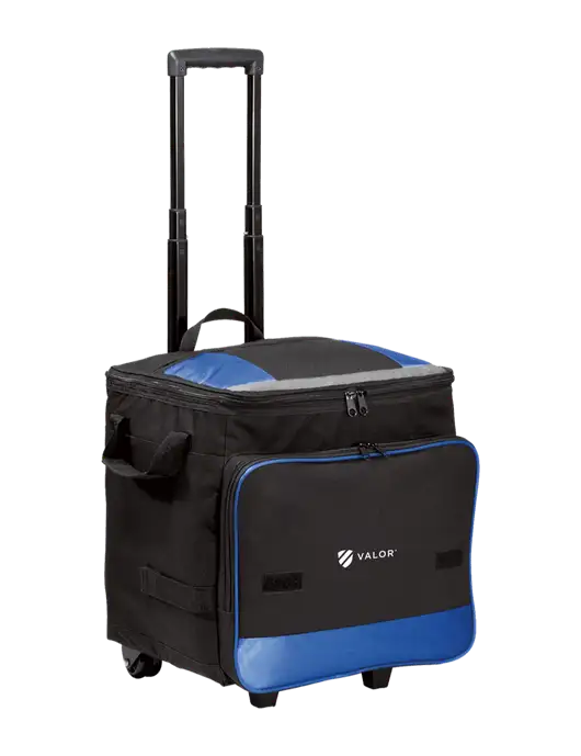 Twilight Blue Rolling Cooler w/Valor Logo