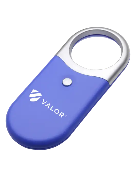Compact Blue Magnifier Light w/Valor Logo