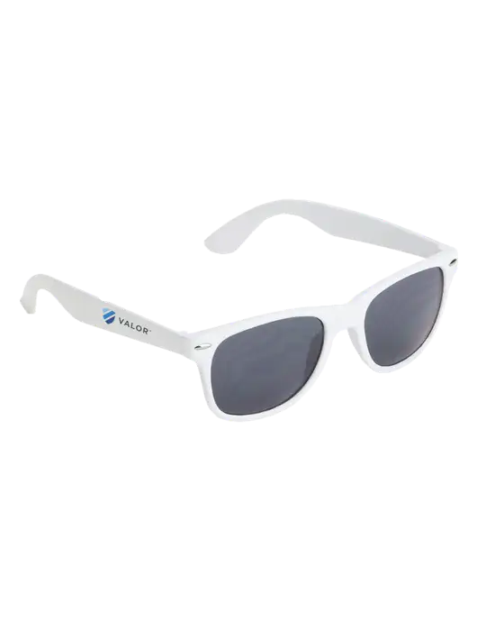 Daytona White Sunglasses w/Valor Logo