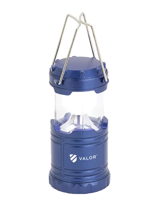 Blue Mini Retro Lantern w/Valor Logo