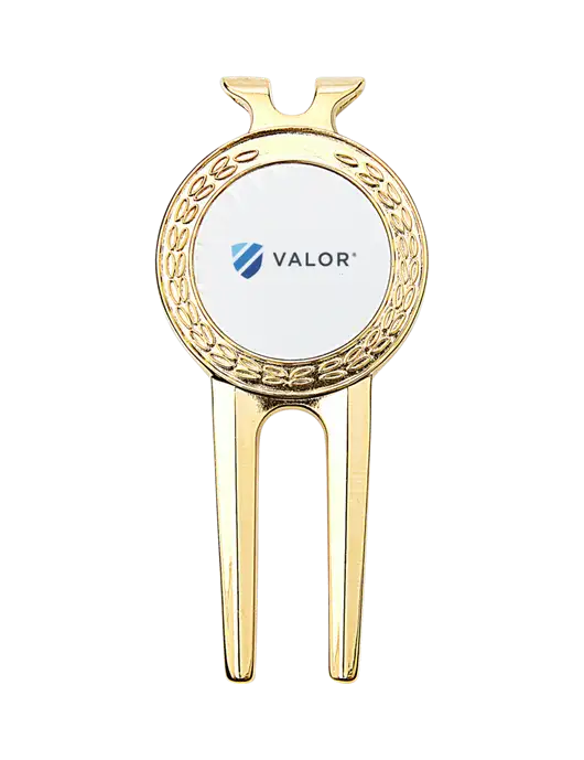 Gold Divot Tool, 1.5 x 3 w/Valor Logo